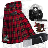 Battle Of Kilts Men’s Tartan Kilt Outfit – 6-Piece Scottish Set with Premium Accessories